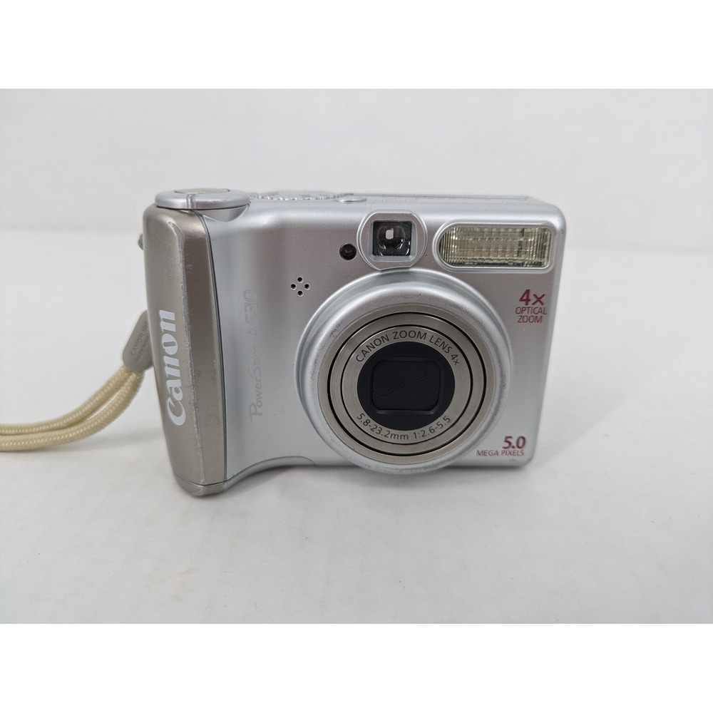 Canon PowerShot A530 Digital Camera Silver 5.0MP 4x Zoom PC1184 & Case TESTED - Picture 5 of 17